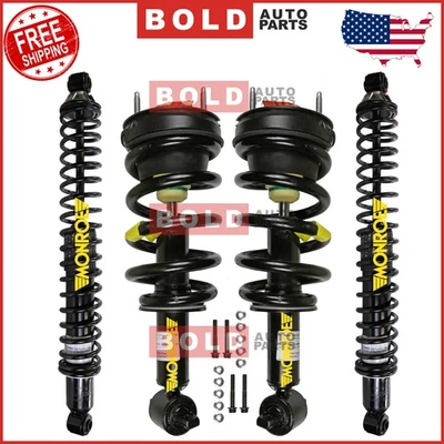 For Silverado Sierra 1500 Complete Struts & Rear Shocks Absorber 4PCS Set MONROE - Image 1 of 4