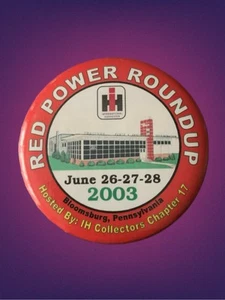 Prendedor Bloomsburg PA vintage International Harvester rojo Power Round Up junio 2003 - Imagen 1 de 5