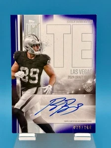 2024 Topps Signature Class Brock Bowers Rookie Auto Purple RC /100 - Picture 1 of 2