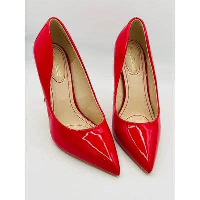 Anne Michelle Red Patent Leather Pointed Toe Stiletto Heels Shoes Size 8.5 - Image 1 of 4