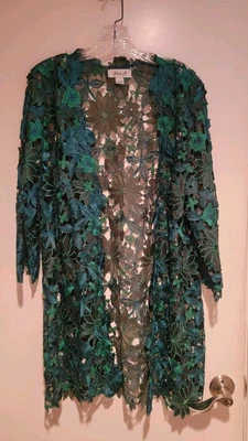 Cardigno Aria A/Shurg Verde Floral Talla L Foto 1 de 4