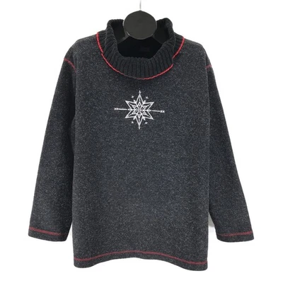 Suéter Copo de Nieve Cuello Capucha Ediciones Básicas Para Mujer Plus 2X Gris Vacaciones Invierno Foto 1 de 4