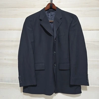 Chaps Ralph Lauren Sports Coat Blazer 40S Navy Blue 95% Wool 5% Cashmere 3 Butto - Image 1 of 4