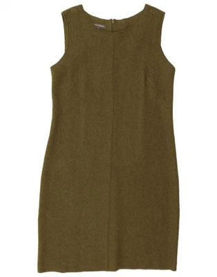 LAURA ASHLEY Womens Sleeveless Sheath Dress UK 16 Large  Khaki Viscose DK03 - Image 1 of 3
