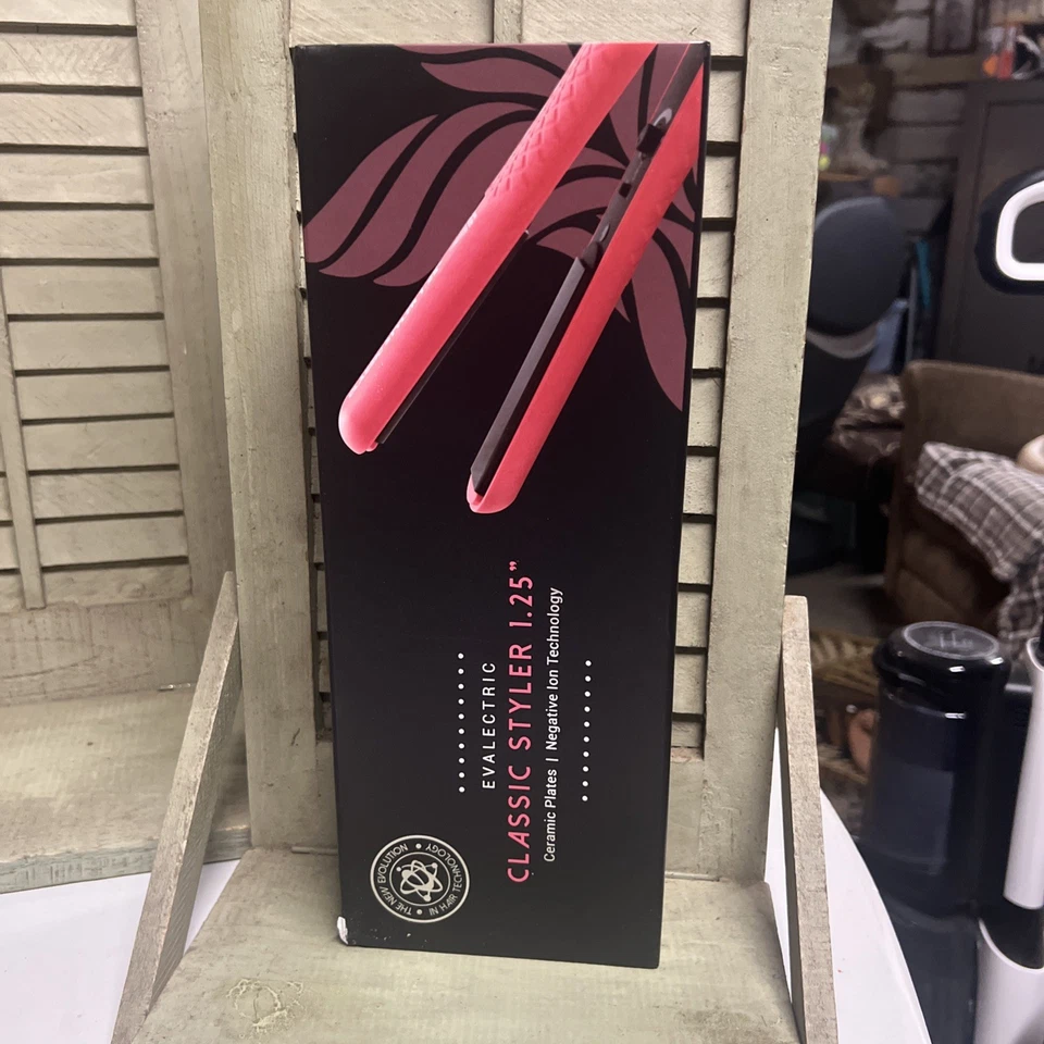 Nuevo Alisador de Placas Cerámicas Evalectric Classic Styler 1.25" Rosa Bebé Foto 1 de 4