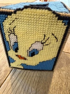 Looney Tunes Tweety Vogel Kunststoff Leinwand Taschentuchbox Abdeckung Kinderzimmer neu fertig - Bild 1 von 9