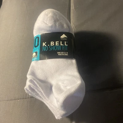 Женские носки K. Bell No Show, размер обуви 5,5–10, 10 пар, белые - Изображение 1 из 4