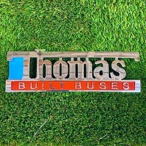 Thomas Built Busse Chrom Emblem Abzeichen OEM Schulbus 9" x 3" Bluebird Skoolie - Bild 1 von 6