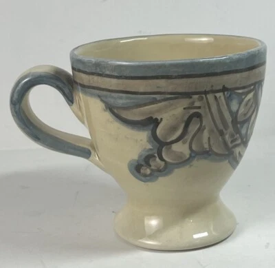 КРУЖКА ARTE ITALICA ROSONE ЧАШКА 4 ДЮЙМА 0709B НА НОЖКЕ ПЬЕДЕСТАЛ РУЧНАЯ РОСПИСЬ - Изображение 1 из 4