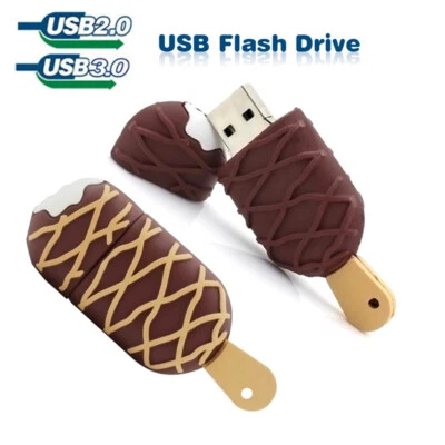 Unità flash USB 2.0/3.0 simpatica chiavetta di memoria ICE Cream novità 64 GB 32 GB 16 GB 8 GB - Immagine 1 di 4