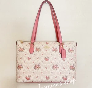 NWT Coach Gallery Tote Bag In Signature Canvas With Floral Print CBF10 - Picture 1 of 22