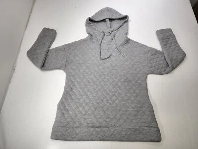 Jones New York Gris Acolchado Capucha Cuello Pullover Cordón Sudadera con Capucha Mujer Talla M Foto 1 de 4