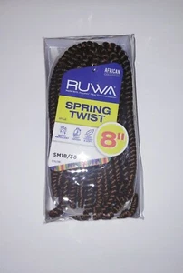RUWA 8" Spring Twist Braid Sensationnel Aquatex 1B/30 Braiding Hair - Picture 1 of 1