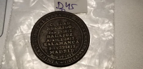 Rare Spanish Wellington Ciudad Rodrigo 1812 Token IdDD45 Cover