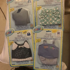 SEALED 4 Webkinz Clothes Blouse , Candy Capet Set , Stone Wash Jeans + Chalk - Picture 1 of 6