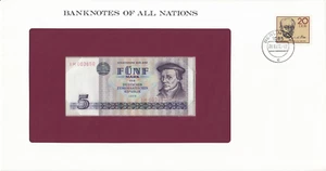 Banknotes of All Nations East Germany DDR 5 Mark 1975 - Picture 1 of 3