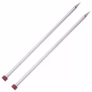 KnitPro Nova Cubics Metal Straight / Single Point Knitting Needles (35cm) - Picture 1 of 1