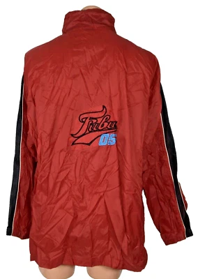Vintage 90s Red Sewn Fubu 05 zip light Windbreaker Jacket Extra Large USA MADE - Image 1 of 4