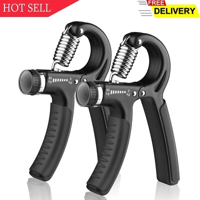 AIXPI Grip Strength Trainer, Hand Grip Exerciser Strengthener with Adjustable Resis...