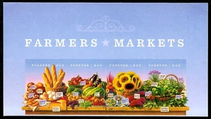 FARMERS MARKETS US #4912-4915 BREADS FLOWERS PLANTS NAME BLOCK 4 FOREVER STAMPS - Picture 1 of 2