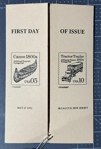 USPS 1st Day Ceremony Program (May 25 1991) #2453/57 C1b Canoe Tractor Trailer - Picture 1 of 3