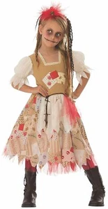 Voodoo Girl Zombie Priestess Skeleton Fancy Dress Up Halloween Child Costume - Picture 1 of 8