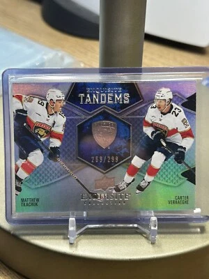 2023-24 Black Diamond Exquisite Tandems /299 Matthew Tkachuk - Carter Verhaeghe - Image 1 of 2