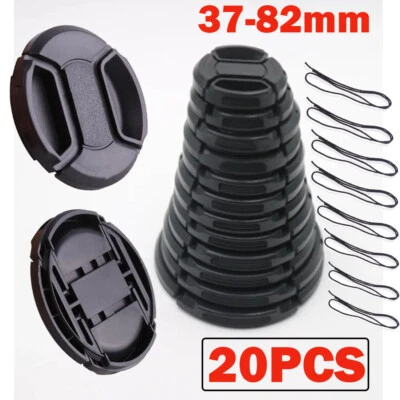37～82mm Front Lens Cap Cover Center Pinch Snap On For Nikon Sony Pentax 20PCS - Image 1 of 4