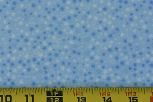 25" Long, Small Blue & White Stars on Light-Blue Flannel, Jo-Ann, P7820 - Picture 1 of 6