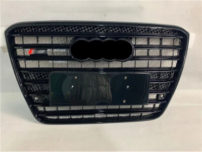 For Audi A8 S8 D4 2011 2012 2013 Front bumper Grille Honeycomb Full Grill Black - Imagem 1 de 4