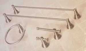 Landia Home, conjunto de 5 piezas colección de baño acabado níquel satinado | vestido de tela toalla - Imagen 1 de 2