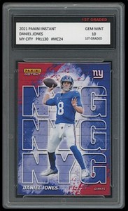DANIEL JONES 2021 PANINI INSTANT MY CITY 1ST GRADED 10 CARD #MC24 NY GIANTS