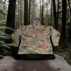 Cabelas Hoodie XL Camo Pullover Hoodie Zone Western Camouflage Zip Pocket - Picture 1 of 8