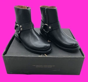 Frye Womens Veronica Harness Short Black Leather Boots Size 6M - Picture 1 of 8
