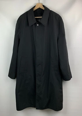 Gabardina Botany 500 negra cuello botones bolsillos cremallera forro de piel sintética 42S Foto 1 de 4