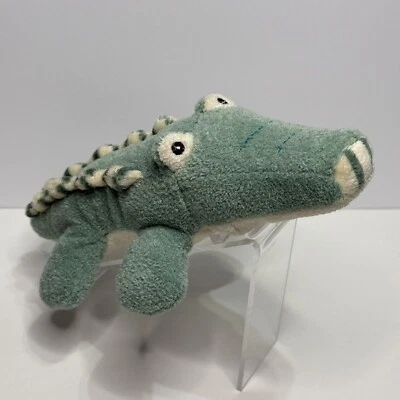 Aurora Baby Loungies Alligator Green Striped Plush Bubble Sound Stuffed  10" - Image 1 of 4