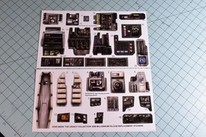 Star Wars 2008 Legacy Collection Millennium Falcon Stickerbogen Reproduktion - Bild 1 von 4