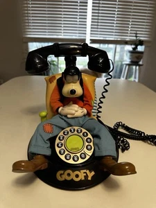 Disney Goofy sprechendes animiertes Drehtelefon schnurgebundenes Festnetztelefon - Bild 1 von 8