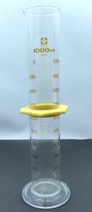 SIBATA Graduated Cylinder, 1000Ml, Glass, Clr, TC20°C WITH POLYETHYLENE BUMPER - Bild 1 von 7