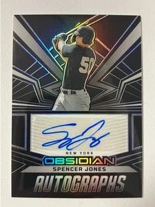 2023 Chronicles Obsidian SPENCER HONES Obsidian Auto Yankees RC - Picture 1 of 2