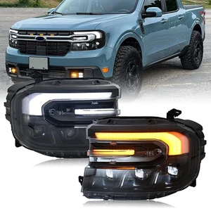 Full LED Projector Headlights For Ford Maverick 2022-2024 w/Sequential Turn DRL - Picture 1 of 18