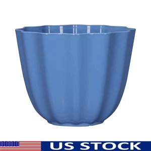 Recycled Resin Planter Durable Indoor Outdoor Flowerpot W/ Drainage Holes New - Picture 1 of 8