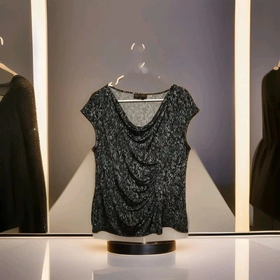 Blusa Dana Buchman XL Camisa Sin Mangas Capucha Cuello Acanalado Pullover Prenda para el torso Foto 1 de 4