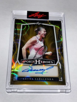 Aryna Sabalenka 2025 Leaf Sports Heroes Auto BA-AS1 Gold 1/1 - Image 1 of 4