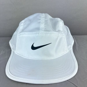 Nike Dri-FIT Unstructured Swoosh Strap Back White Adjustable Hat Cap L/XL - Picture 1 of 10