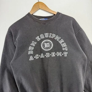 Vintage Bum Equipment Sweatshirt Boys Youth Medium Black Crewneck Academy 90s - Picture 1 of 8