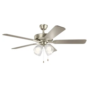 Kichler 330016S Basics Pro Premier 52" 5 Blade Indoor Ceiling Fan - Nickel - Picture 1 of 7