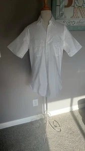 Murphy & Hartelius M&H Men's Flap Pocket Short Sleeve Pilot Shirt NEW Size 16 - Picture 1 of 6