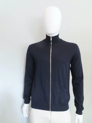 PRADA Navy Blue Men's 100% Wool Thin Knit Full-Zip Sweater EUR 50/US 40 - Image 1 of 4