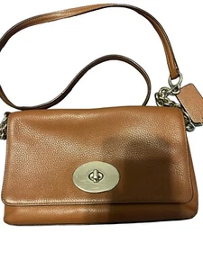 Bolso bandolera Coach marrón claro cuero guijarros 53083 - Imagen 1 de 12